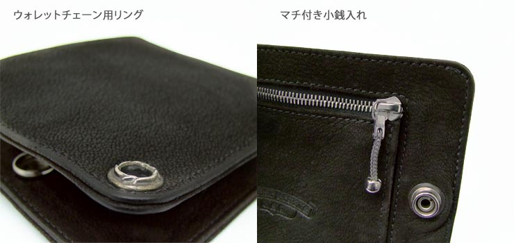 1スナップ クロスボタン ウォレット ダークブラウンデストロイヤー(財布)