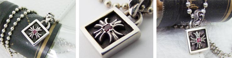 クロムハーツ ChromeHearts フレームドCHプラスチャームwithルビー