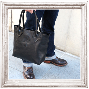 chrome hearts クロムハーツ FSトートバッグセメタリークロスパッチ