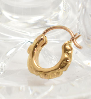 chrome hearts クロムハーツ タイニースクロールフープピアス 22K