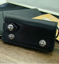 chrome hearts クロムハーツ レザーキーケース ブラック ヘビーレザー