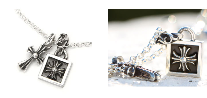 chrome hearts クロムハーツ 2022 旅行に身に着けたいクロムハーツアイテム特集 CHクロスベビーファットチャーム＆フレームドCHプラスチャーム＆ロールチェーン20インチセット【セット商品限定割引・3,000円OFF】