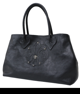 クロムハーツ chrome hearts トートバッグ BSフレアパッチ ブラックレザー
