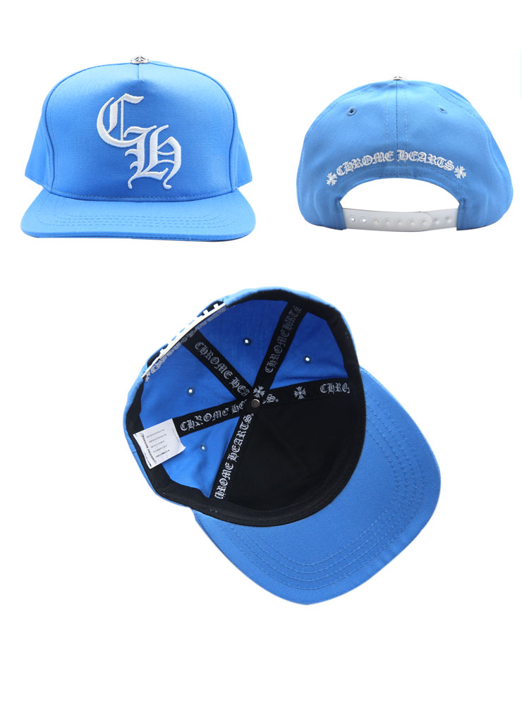 クロムハーツ ChromeHearts ベースボールキャップ 5パネル CH ライトブルー 帽子