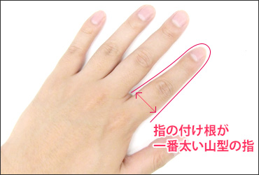 指のタイプによって異なる指輪選びのポイント（先が細い指の方は）
