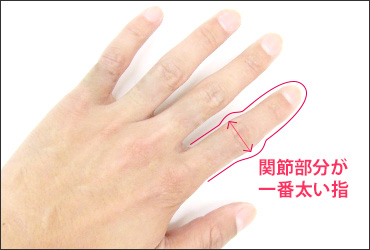 指のタイプによって異なる指輪選びのポイント（関節が張った指の方は）