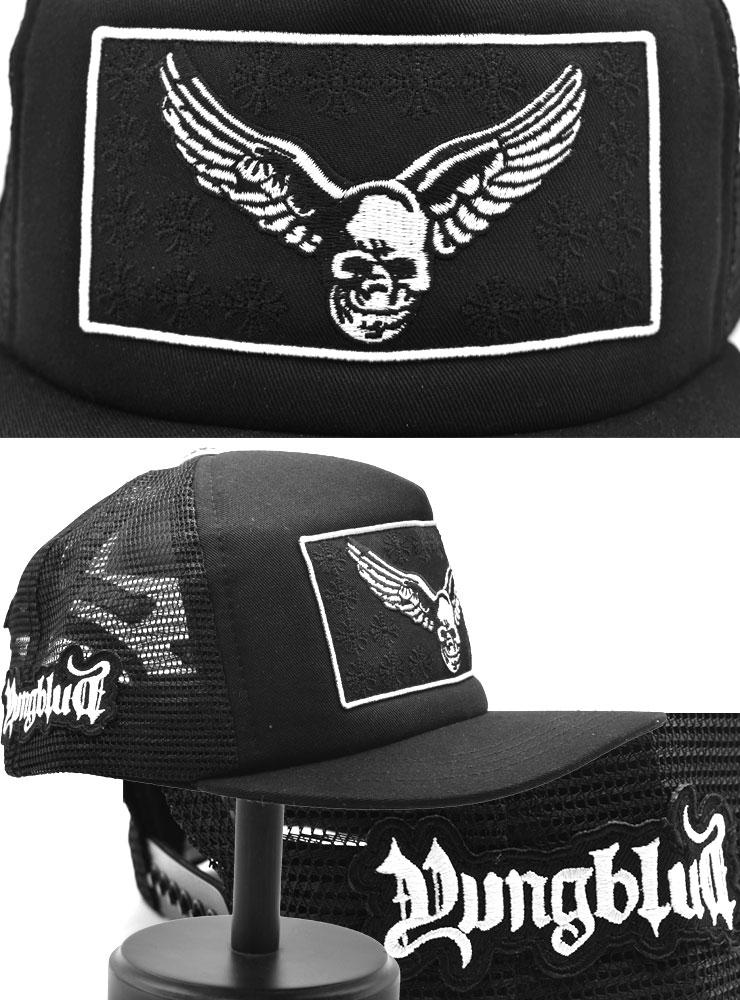 CHROME HEARTS× AEROSMITH× YUNGBLUDキャップ Chrome Hearts Foti X Yungblud X Aerosmith Trucker Hat in Black for