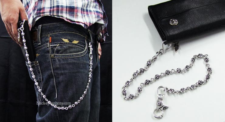 クロムハーツ（chrome hearts） クロスボール ウォレットチェーン #2 1クリップ ロング