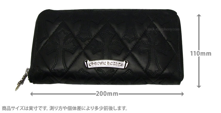 CHROME HEARTS クロムハーツ REC F ZIP FLEUR QUILTED #2 セメタリーフレア キルテッド ラウンドジップウォレット 財布 ブラック