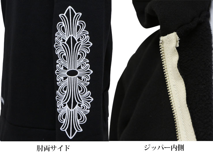ChromeHearts クロムハーツ フローラルクロスパーカー(ジップアップ)詳細1