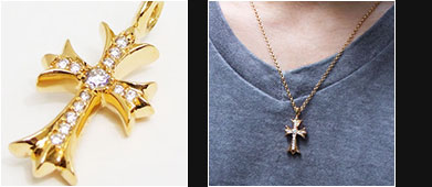 Chrome Hearts クロスモチーフ ネックレス クロムハーツ クロス ペンダント ネックレス スモール シルバー