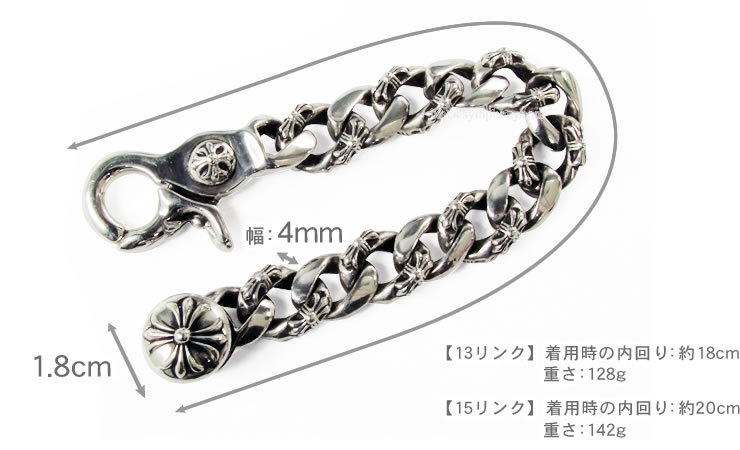 クロムハーツ ChromeHearts ファンシーチェーン クリップ ブレスレット