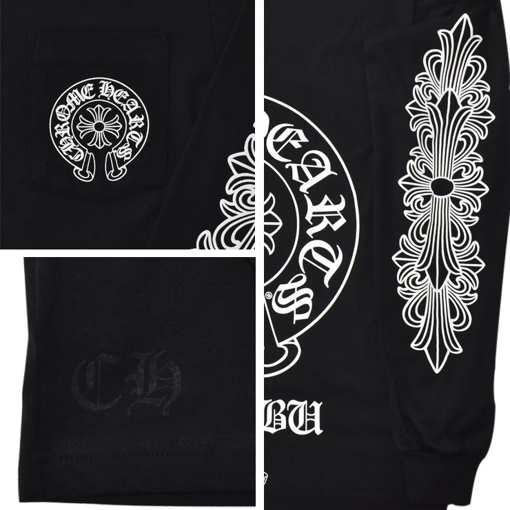 クロムハーツロングTシャツホースシューブラックマリブ限定|クロム