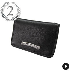 chrome hearts クロムハーツ レザー小物 人気ランキング2位 クロムハーツ レザーカードケース#2 ブラック