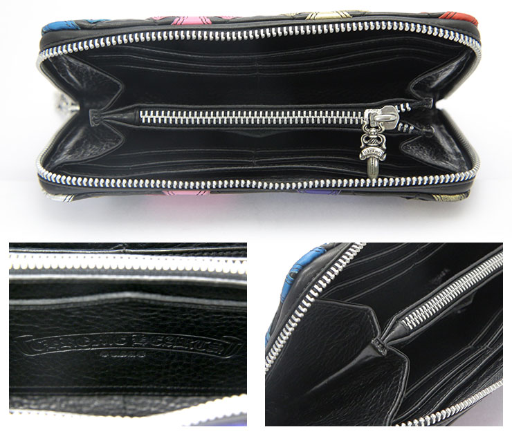 クロムハーツ ChromeHearts REC F ジップ #2 セメタリーキルテッド クロス マルチ ウォレット 財布