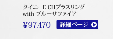 クロムハーツ タイニーE CHプラスリングwithブルーサファイア