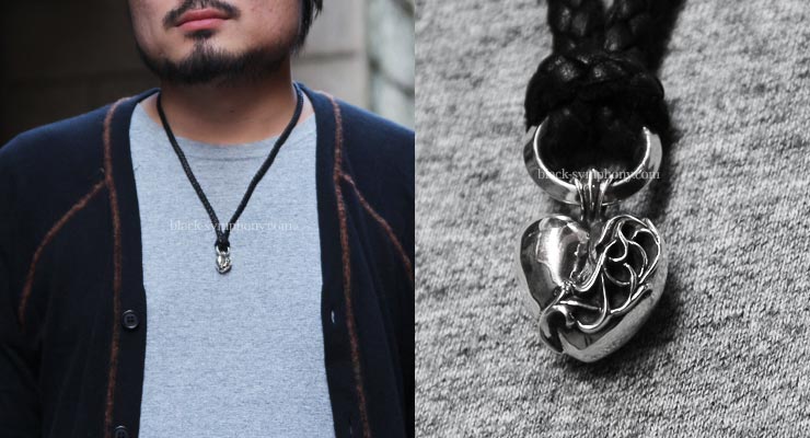 クロムハーツ　ChromeHearts　ハートペンダント 着用 コーディネート