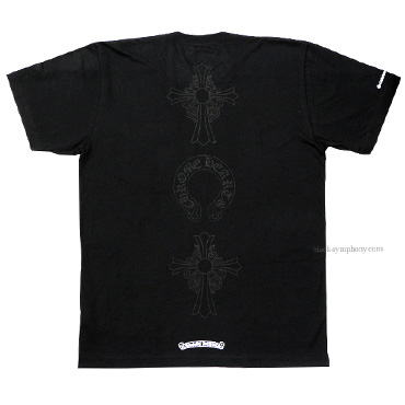 クロムハーツ Tシャツ ヘアリークロス＆ホースシュー ブラック