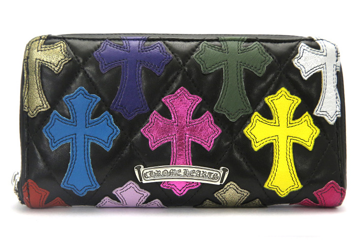 クロムハーツ 財布　REC F ジップ #2 セメタリーキルテッド クロスマルチ ウォレット