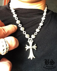 chrome hearts クロムハーツ CHクロスペンダントスモール with クロスボールネックレス #1 20インチ 佐々木様