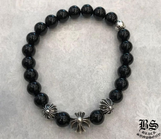 chrome hearts クロムハーツ ビーズブレスレット 8mm V13 ブラック
