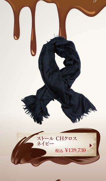 chrome hearts クロムハーツ バレンタインプレゼント ストール CHクロス ネイビー 税込 \139,730